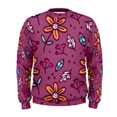 Flowers Petals Leaves Foliage Men s Sweatshirt