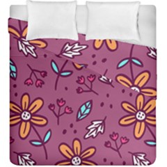 Flowers Petals Leaves Foliage Duvet Cover Double Side (king Size)