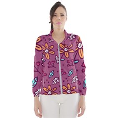 Flowers Petals Leaves Foliage Women s Windbreaker