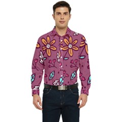 Flowers Petals Leaves Foliage Men s Long Sleeve  Shirt by Maspions