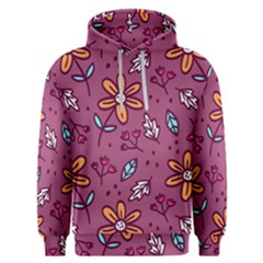 Flowers Petals Leaves Foliage Men s Overhead Hoodie by Maspions