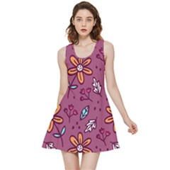 Flowers Petals Leaves Foliage Inside Out Reversible Sleeveless Dress by Maspions