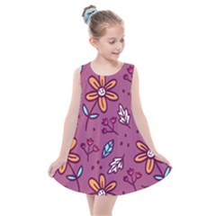 Flowers Petals Leaves Foliage Kids  Summer Dress