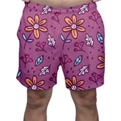 Flowers Petals Leaves Foliage Men s Shorts