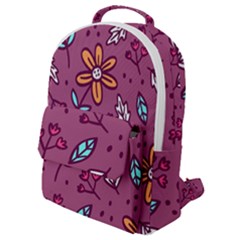 Flowers Petals Leaves Foliage Flap Pocket Backpack (small)