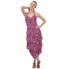 Flowers Petals Leaves Foliage Layered Bottom Dress