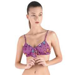 Flowers Petals Leaves Foliage Tie Up Cut Bikini Top