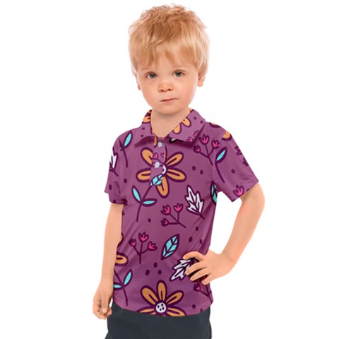 Flowers Petals Leaves Foliage Kids  Polo T-shirt by Maspions