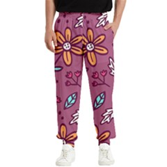 Flowers Petals Leaves Foliage Men s Elastic Waist Pants