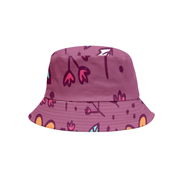 Flowers Petals Leaves Foliage Inside Out Bucket Hat (Kids)