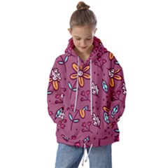 Flowers Petals Leaves Foliage Kids  Oversized Hoodie by Maspions