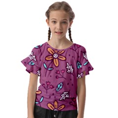 Flowers Petals Leaves Foliage Kids  Cut Out Flutter Sleeves by Maspions