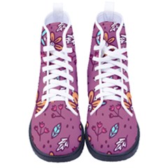 Flowers Petals Leaves Foliage Men s High-top Canvas Sneakers