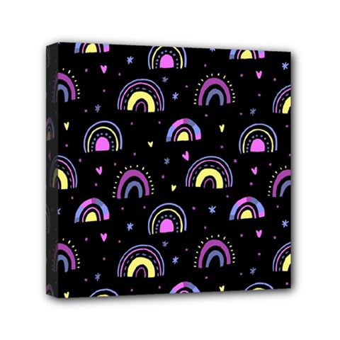 Wallpaper Pattern Rainbow Mini Canvas 6  X 6  (stretched)