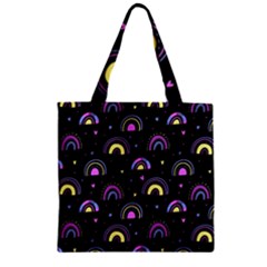 Wallpaper Pattern Rainbow Zipper Grocery Tote Bag