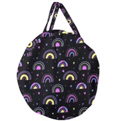 Wallpaper Pattern Rainbow Giant Round Zipper Tote