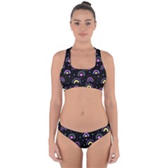 Wallpaper Pattern Rainbow Cross Back Hipster Bikini Set