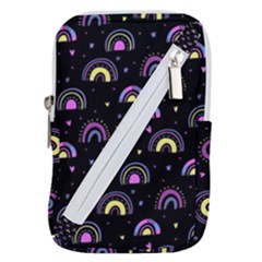 Wallpaper Pattern Rainbow Belt Pouch Bag (large)