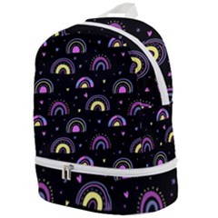 Wallpaper Pattern Rainbow Zip Bottom Backpack