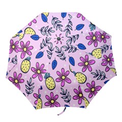 Flowers Petals Pineapples Fruit Folding Umbrellas by Maspions