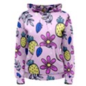 Flowers Petals Pineapples Fruit Women s Pullover Hoodie View1