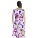 Flowers Petals Pineapples Fruit Sleeveless Waist Tie Chiffon Dress View2