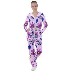 Flowers Petals Pineapples Fruit Women s Tracksuit by Maspions