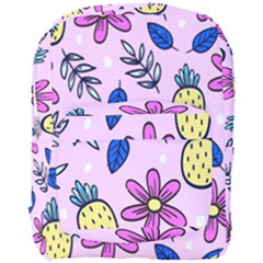 Flowers Petals Pineapples Fruit Full Print Backpack