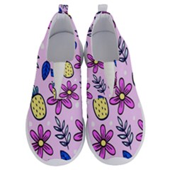 Flowers Petals Pineapples Fruit No Lace Lightweight Shoes