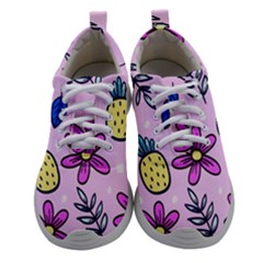 Flowers Petals Pineapples Fruit Women Athletic Shoes