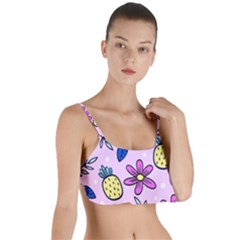 Flowers Petals Pineapples Fruit Layered Top Bikini Top  by Maspions