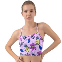 Flowers Petals Pineapples Fruit Mini Tank Bikini Top by Maspions