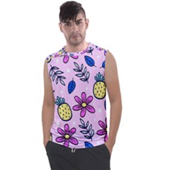 Flowers Petals Pineapples Fruit Men s Regular Tank Top