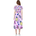 Flowers Petals Pineapples Fruit High Low Boho Dress View2