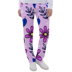 Flowers Petals Pineapples Fruit Women s Casual Pants by Maspions