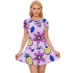 Flowers Petals Pineapples Fruit Women s Sports Wear Set by Maspions