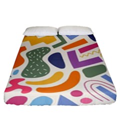 Abstract Pattern Background Fitted Sheet (queen Size)