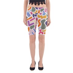 Abstract Pattern Background Yoga Cropped Leggings