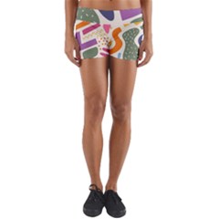 Abstract Pattern Background Yoga Shorts