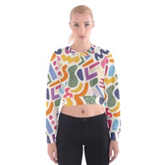 Abstract Pattern Background Cropped Sweatshirt