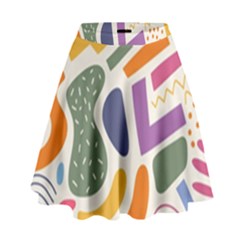 Abstract Pattern Background High Waist Skirt