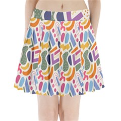 Abstract Pattern Background Pleated Mini Skirt