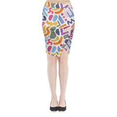 Abstract Pattern Background Midi Wrap Pencil Skirt