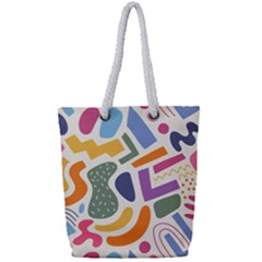 Abstract Pattern Background Full Print Rope Handle Tote (small)