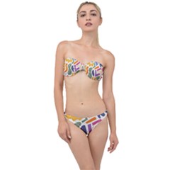 Abstract Pattern Background Classic Bandeau Bikini Set