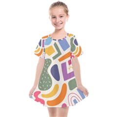 Abstract Pattern Background Kids  Smock Dress