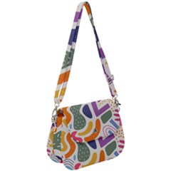 Abstract Pattern Background Saddle Handbag