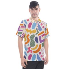 Abstract Pattern Background Men s Polo T-shirt