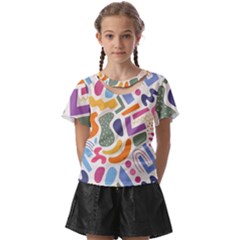 Abstract Pattern Background Kids  Front Cut T-shirt