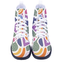 Abstract Pattern Background Men s High-top Canvas Sneakers